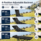 Portable, adjustable folding chair for outdoor use – Lightweight, sturdy & versatile – Ideal for the garden, camping, the beach or the patio – easy to carry and set up