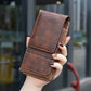 🏆 Last Day Special Price ! 🔥Waist Belt Cell Phone Pouch 📱 Multi-Pocket Leather Holster with Card Holder