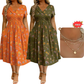 ⏰LAST DAY Buy 2 get 1 free!!🌿Women's V-Neck Floral Print Dress with Twist Waist