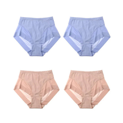 High Waist Ice Silk Shaping Briefs Translucent and sexy