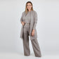 Elegant Longline Cardigan & Top & Pants 3-Pieces Set
