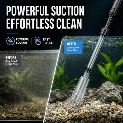 ⏳🐠LIMITED-TIME 50% OFF: Only £15.99!!🐟Electric Aquarium Gravel Cleaner | Electric Fish Tank Siphon Vacuum for Quick Water Change & Sand Cleaning✨