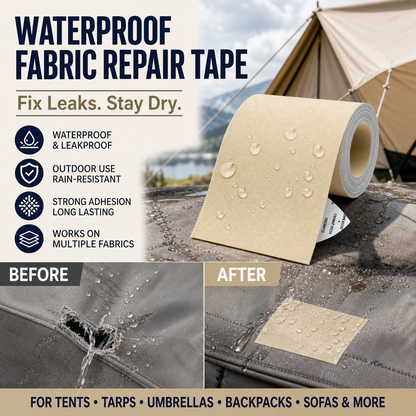 ⛺50% OFF NOW !🔧 Quick Repair Without Sewing – Self-Adhesive Patch for Tarps, Tents & Outdoor Materials
