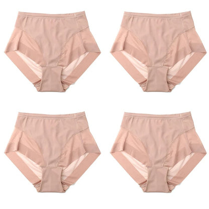 High Waist Ice Silk Shaping Briefs Translucent and sexy