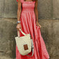 🥰  Simple halter dress with plaid