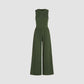 🔥Solid color design, simple and generous! Sleeveless wide leg jumpsuit, show your feminine charm!🔥