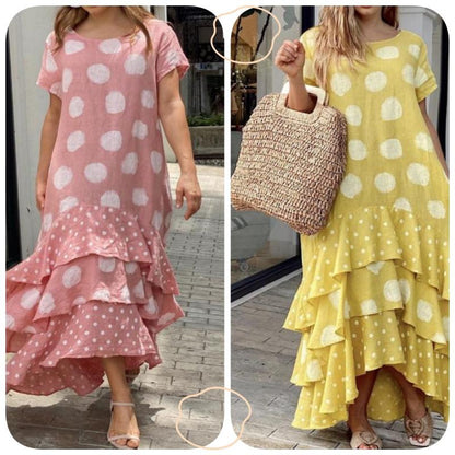 🔥Hot New 48%OFF🎉Polka Dot Printed Swing Long Dress