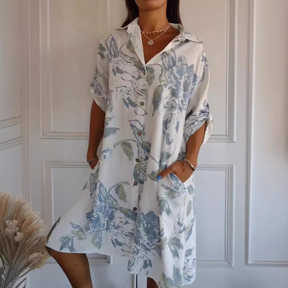 ✨What should I wear tomorrow?✨Simple Printed Cotton and Linen Dress