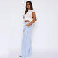 Women Striped Casual Relaxed Fit Straight Lounge Pants