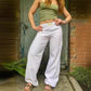 Women Striped Casual Relaxed Fit Straight Lounge Pants