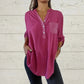What should I wear tomorrow?🌸Women's Sequin Patchwork V-neck Shirt