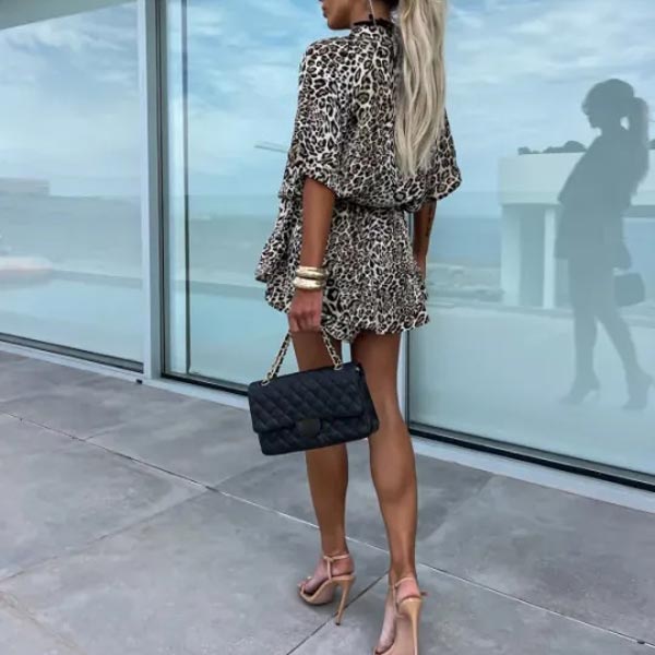 🦋Women's Leopard Print Fashion Jumpsuit Shorts🦋