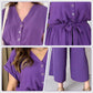 Stylish V-neck design, showcasing elegant temperament!