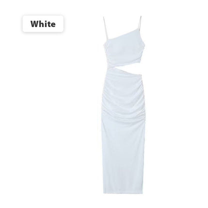 🦋Clever weight-loss cutout design, Italian spaghetti strap dress, essential for summer.💕