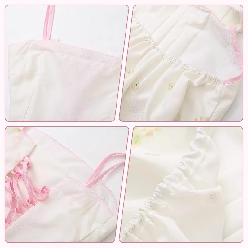 🦋Passionate and bold, our floral spaghetti strap dress unleashes your summer fervor!💕