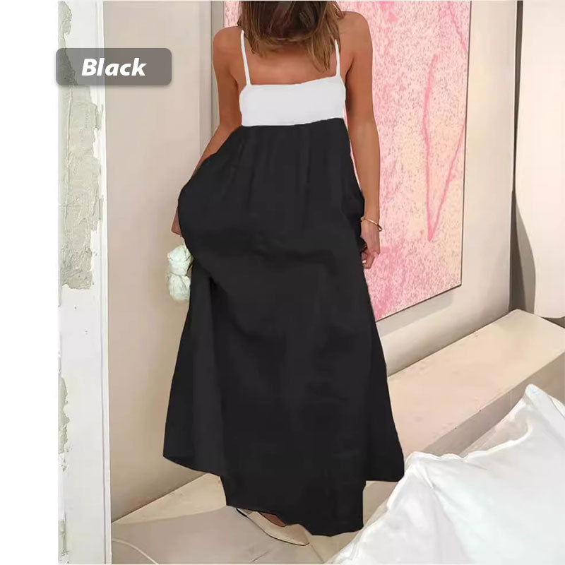 🦋Easy vacation, elegant and graceful, women's casual vacation backless cotton camisole skirt💕