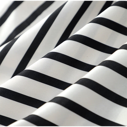 💕Casual Striped Round Neck Button Front Blouse