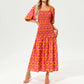 Women's Sweet Vibrant Puff Sleeve Dress