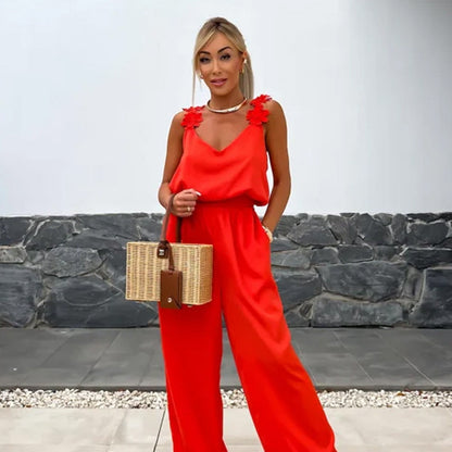 What should I wear tomorrow?🔥Women's Sleeveless Wide Leg Jumpsuit