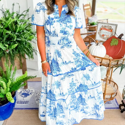 🎁 Hot sale 50% DISCOUNT ⏳ Ethnic Style Dress for Women with Floral Pattern