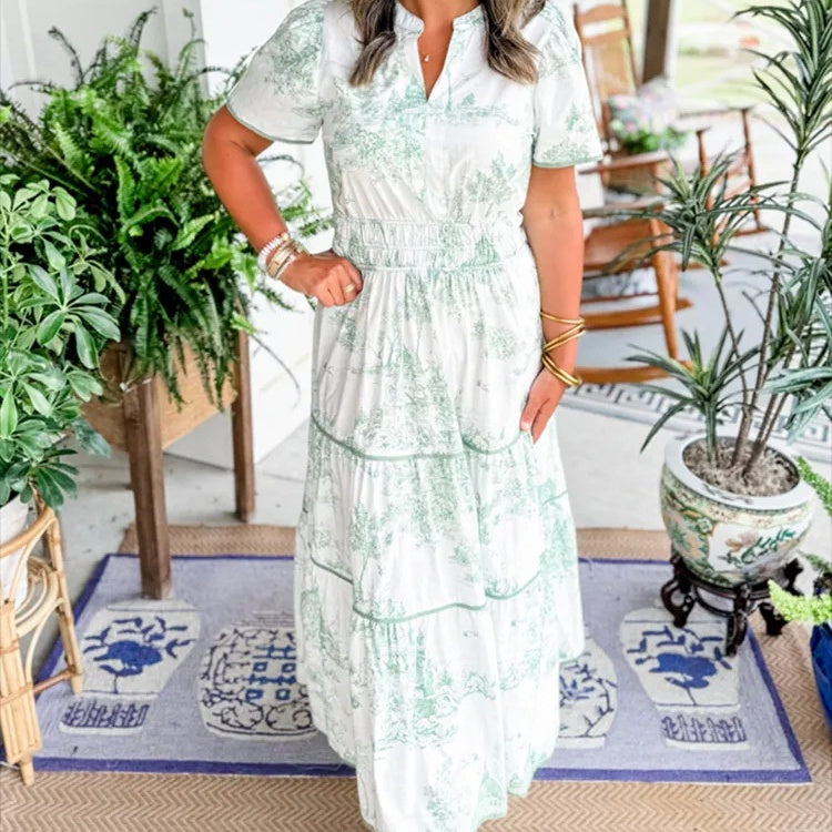 🎁 Hot sale 50% DISCOUNT ⏳ Ethnic Style Dress for Women with Floral Pattern