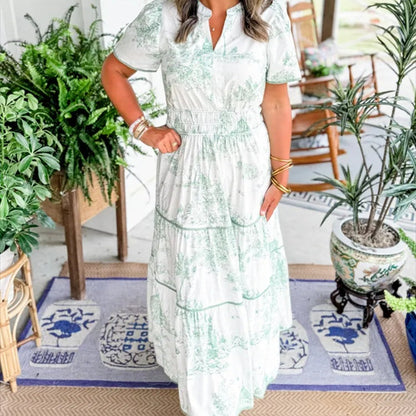 🎁 Hot sale 50% DISCOUNT ⏳ Ethnic Style Dress for Women with Floral Pattern