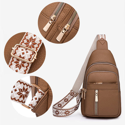 ✨Hot Sale✨Women's Vintage PU Leather Chest Bag👜