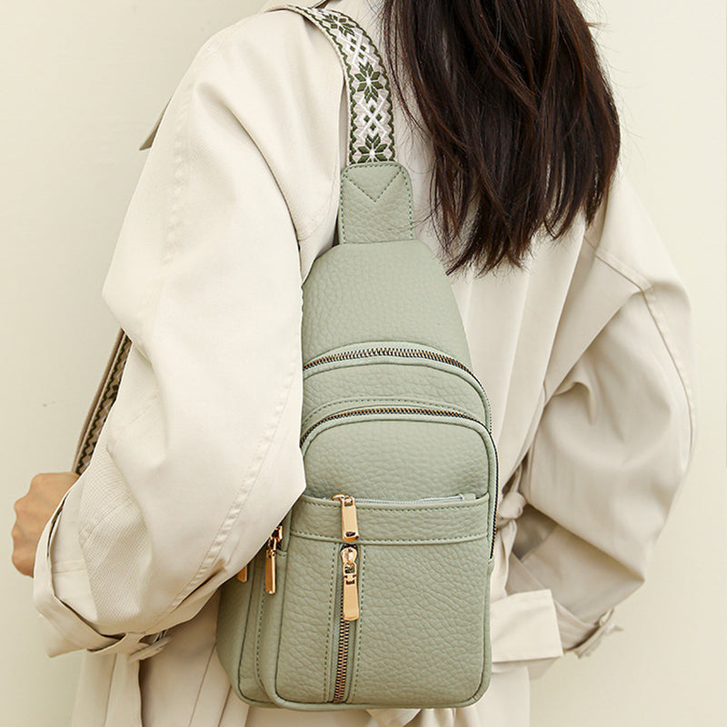 ✨Hot Sale✨Women's Vintage PU Leather Chest Bag👜