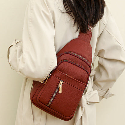 ✨Hot Sale✨Women's Vintage PU Leather Chest Bag👜
