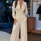 Women's Solid Lapel Button Down Jumpsuits