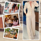 Women's Solid Lapel Button Down Jumpsuits