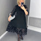 🔥2025 NEW SALES🔥Plus Size Flared Dress with Dots Decor