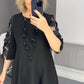 🔥2025 NEW SALES🔥Plus Size Flared Dress with Dots Decor