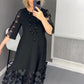 🔥2025 NEW SALES🔥Plus Size Flared Dress with Dots Decor