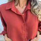 🔥HOT SALE-36% OFF💝Women's Elegant Solid Color Button-Up Shirt