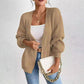 🔥What should I wear tomorrow?🔥Chunky Knit Open Front Cardigan with Lantern Sleeves