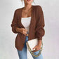🔥What should I wear tomorrow?🔥Chunky Knit Open Front Cardigan with Lantern Sleeves