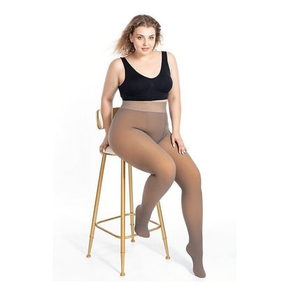 ❄️Winter protection 65% OFF❄️Flawless Legs Fake Translucent Warm Plush Lined Elastic Tights