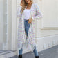 Women’s Elegant Knitted Cardigan Shawl with Tassel Hemline