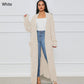 Women's Cable Knit Long Cardigan with Pockets