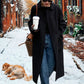 [Best Gift For Her] Women's Double-Faced Faux Wool Tweed Long Coat
