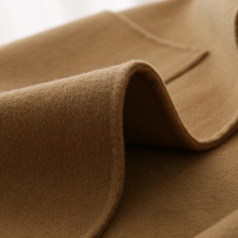 [Best Gift For Her] Women's Double-Faced Faux Wool Tweed Long Coat