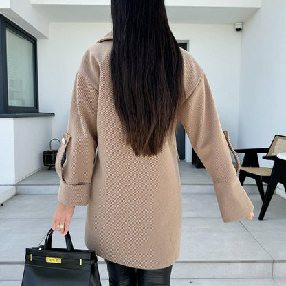 🍂Fall Specials 66% OFF🍂Women's Solid Color Double Breasted Coat