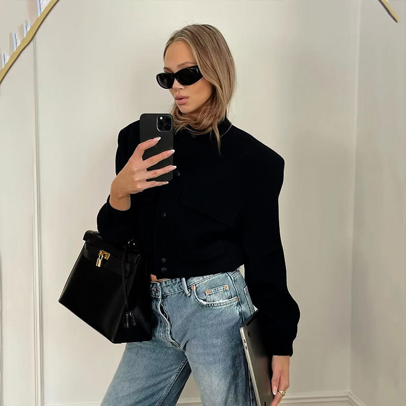 💥Limit Time 59% OFF✨Women's Button Down Short Jacket with Pockets