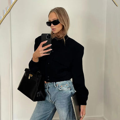 💥Limit Time 59% OFF✨Women's Button Down Short Jacket with Pockets