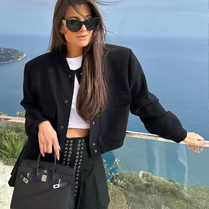 💥Limit Time 59% OFF✨Women's Button Down Short Jacket with Pockets