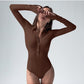 Pousbo® Long Sleeve Button Detail Skinny Bodysuit