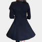 ❤What should I wear tomorrow❤Women’s Elegant Half-zip Round Neck Dress in Solid Color