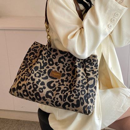 🔥Limited time special offer with a 65% discount🔥-Large Capacity Tote Bag with Leopard Print