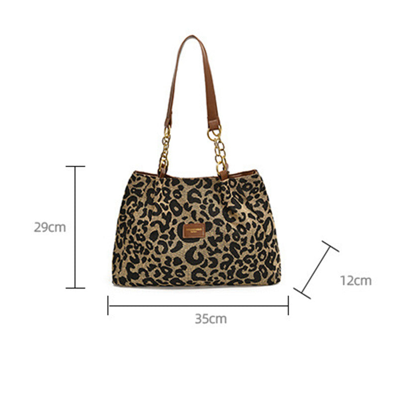 🔥Limited time special offer with a 65% discount🔥-Large Capacity Tote Bag with Leopard Print